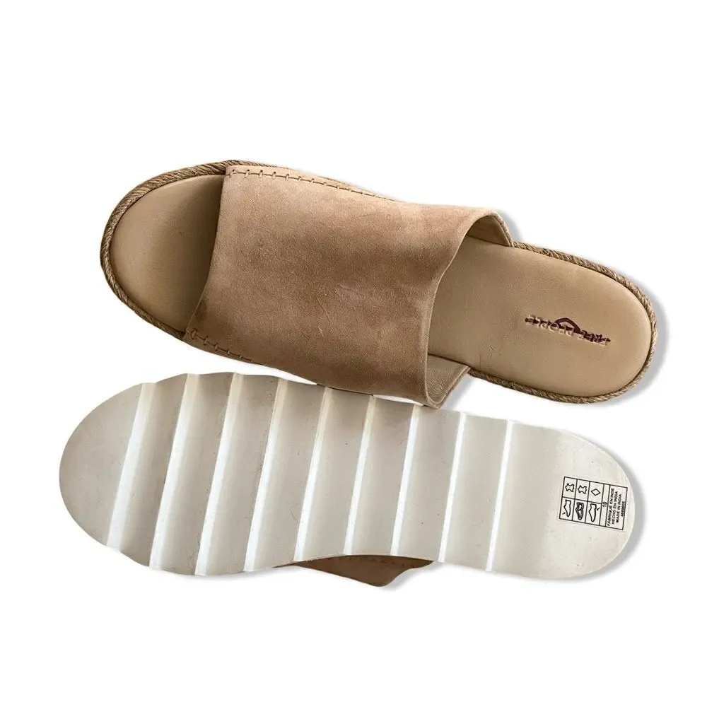 Free People Santorini Platform sandals wedges shoes slides suede Sz 10